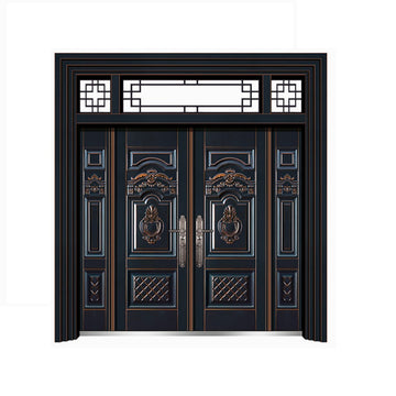 Cửa thép cao cấp cửa chính 4 cánh lệch cho biệt thự liền kề nhà cấp 4 mẫu BT54