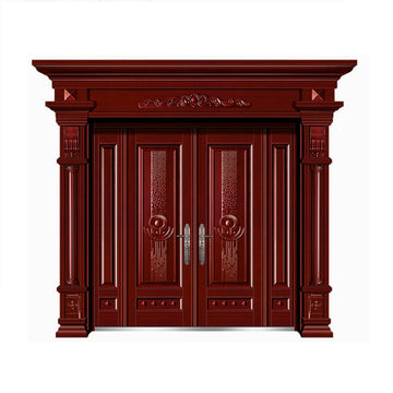 Cửa thép cao cấp cửa chính 4 cánh cho biệt thự liền kề nhà cấp 4 nhà mái nhật mái thái mẫu BT58