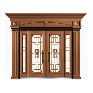 Cửa thép cao cấp cửa chính 4 cánh cho biệt thự liền kề nhà cấp 4 nhà mái nhật mái thái mẫu BT71