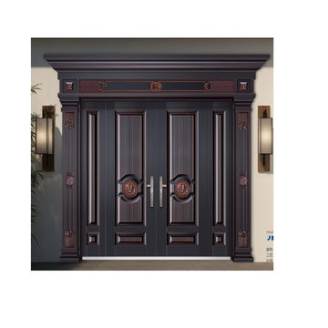 Cửa thép cao cấp cửa chính 4 cánh cho biệt thự liền kề nhà cấp 4 nhà mái nhật mái thái mẫu BT73