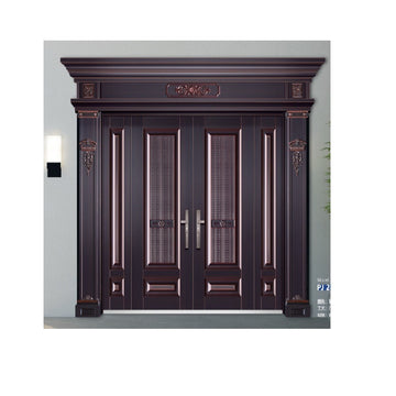 Cửa thép cao cấp cửa chính 4 cánh cho biệt thự liền kề nhà cấp 4 nhà mái nhật mái thái mẫu BT75