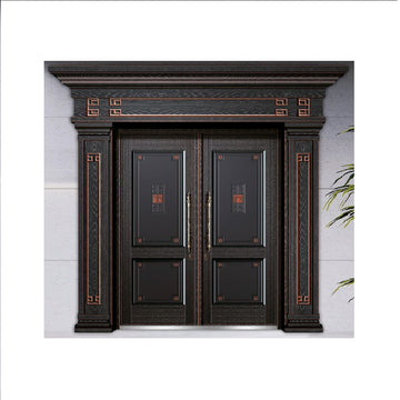 Cửa thép cao cấp cửa chính 2 cánh cho biệt thự liền kề nhà cấp 4 nhà mái nhật mái thái mẫu BT204