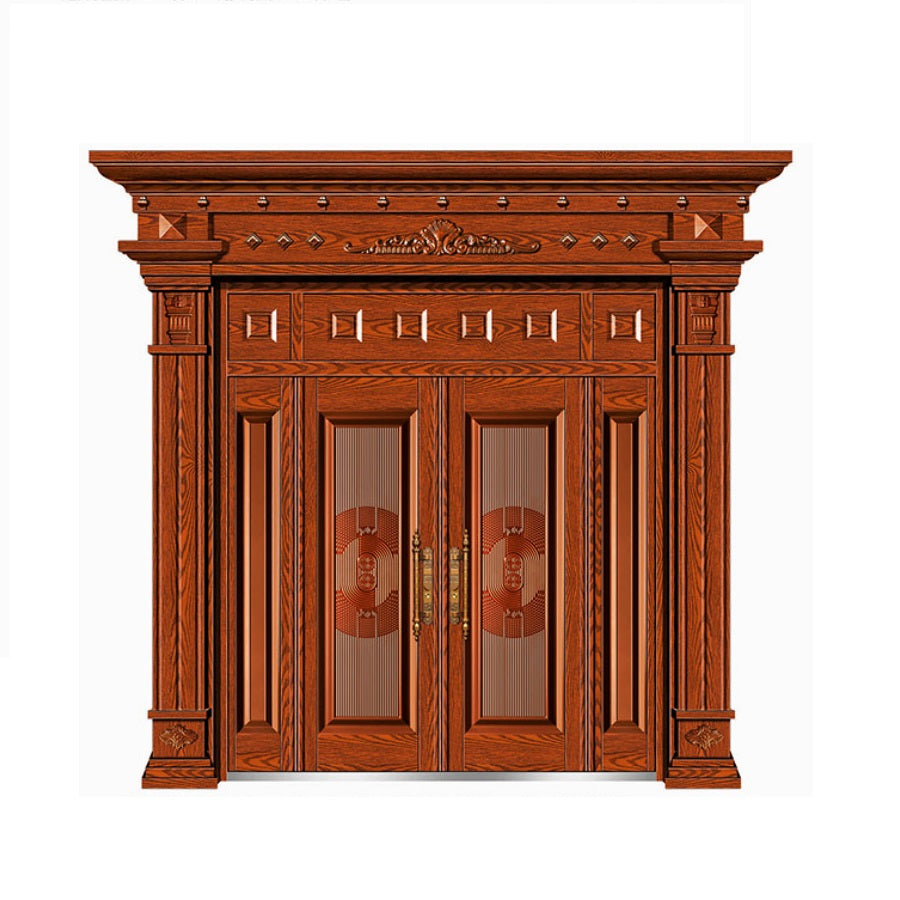 Cửa thép cao cấp cửa chính 4 cánh lệch cho biệt thự liền kề nhà cấp 4 mẫu BT51