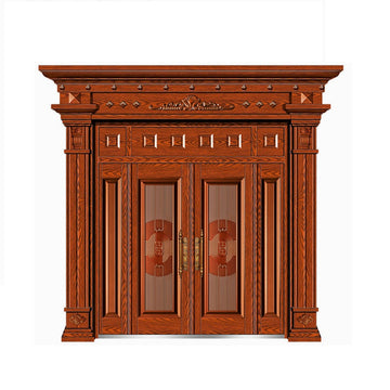 Cửa thép cao cấp cửa chính 4 cánh lệch cho biệt thự liền kề nhà cấp 4 mẫu BT51