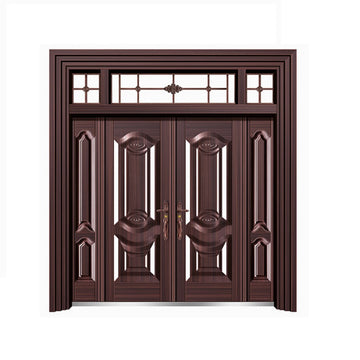 Cửa thép cao cấp cửa chính 4 cánh lệch cho biệt thự liền kề nhà cấp 4 mẫu BT53