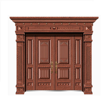 Cửa thép cao cấp cửa chính 4 cánh lệch cho biệt thự liền kề nhà cấp 4 mẫu BT55