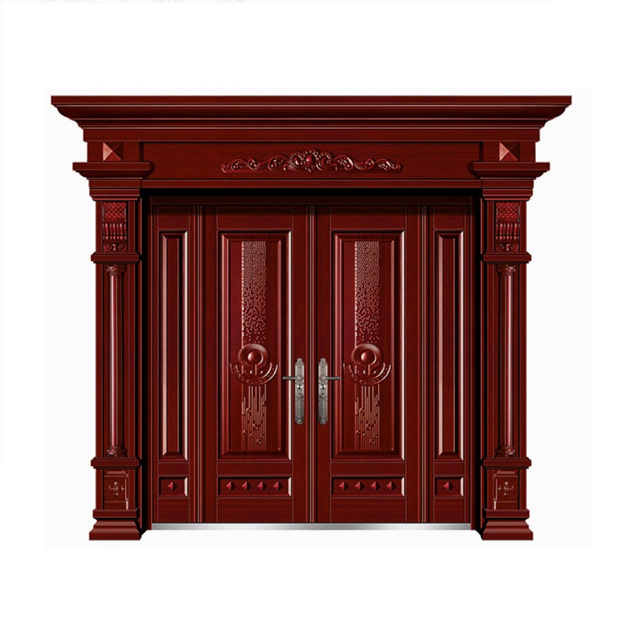 Cửa thép cao cấp cửa chính 4 cánh cho biệt thự liền kề nhà cấp 4 nhà mái nhật mái thái mẫu BT58