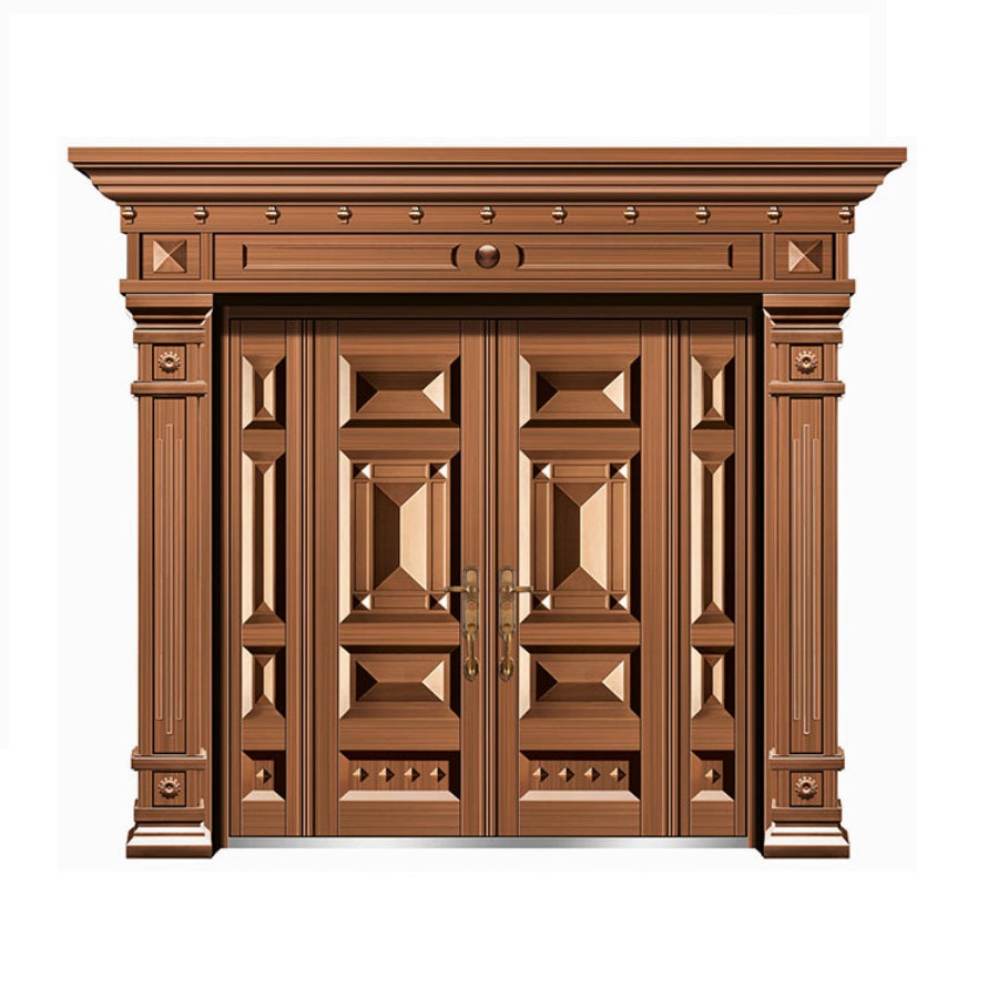 Cửa thép cao cấp cửa chính 4 cánh cho biệt thự liền kề nhà cấp 4 nhà mái nhật mái thái mẫu BT59