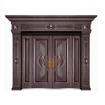 Cửa thép cao cấp cửa chính 4 cánh cho biệt thự liền kề nhà cấp 4 nhà mái nhật mái thái mẫu BT65