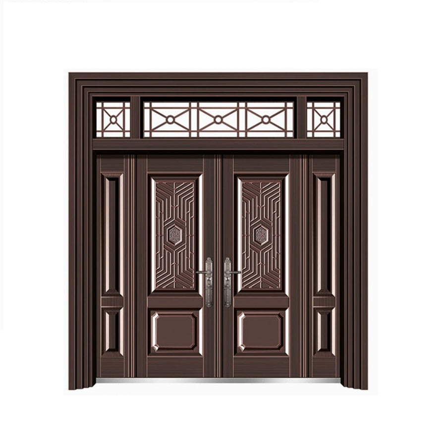 Cửa thép cao cấp cửa chính 4 cánh cho biệt thự liền kề nhà cấp 4 nhà mái nhật mái thái mẫu BT68