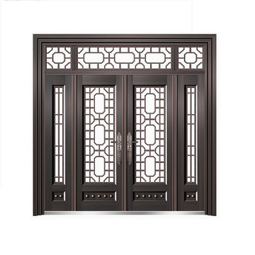 Cửa thép cao cấp cửa chính 4 cánh cho biệt thự liền kề nhà cấp 4 nhà mái nhật mái thái mẫu BT70