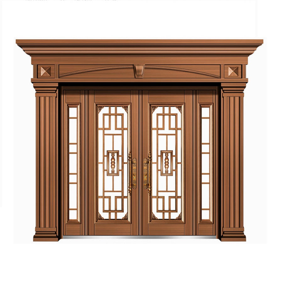 Cửa thép cao cấp cửa chính 4 cánh cho biệt thự liền kề nhà cấp 4 nhà mái nhật mái thái mẫu BT71