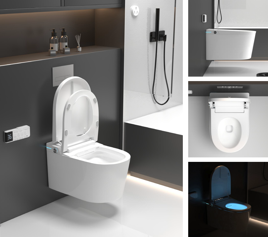 Bồn cầu vệ sinh thông minh treo tường chính hãng ssww cao cấp WICO717-S